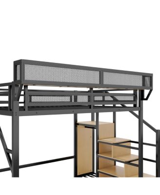 Loft Bed with Stairs & Storage