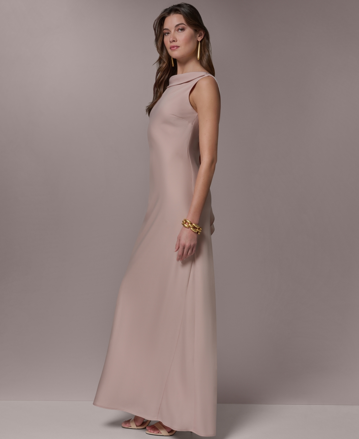 Donna Karan New York Women's Boat Neck Ball Gown