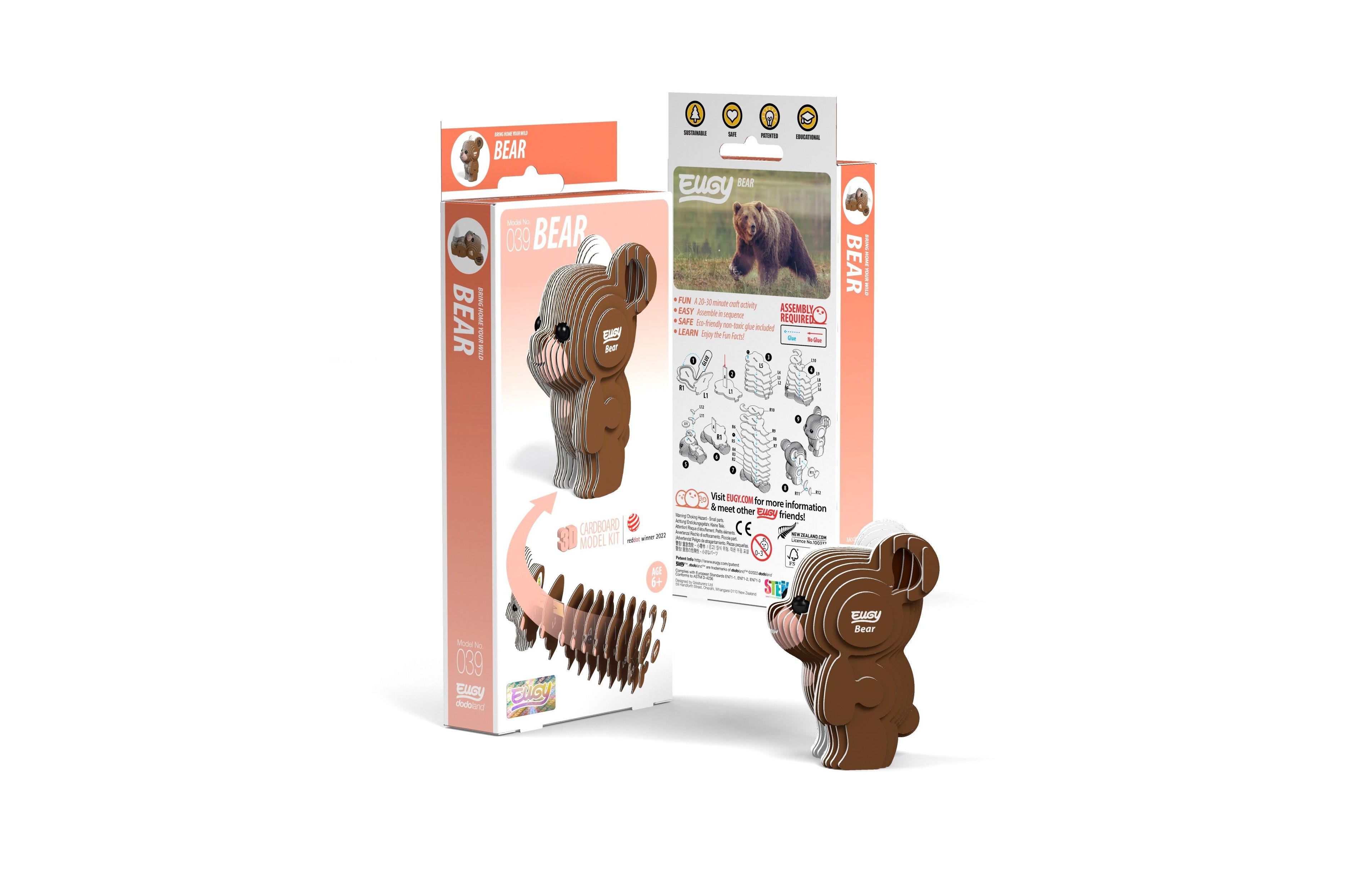 Eugy 039 Bear 3D Puzzle, Ages 6+