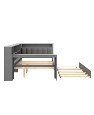  Bed w/Storage, Trundle, Charging, LED, Desk, Headboard