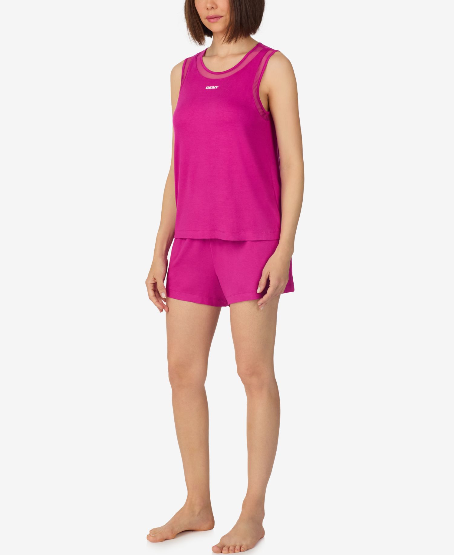 Sleepwear Women's Sleeveless Tank Top and Boxer Shorts, 2-Piece Set