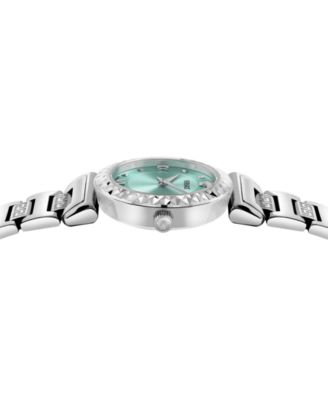 Women's Mini Vanity Silver Stainless Steel Bracelet Watch, 27mm