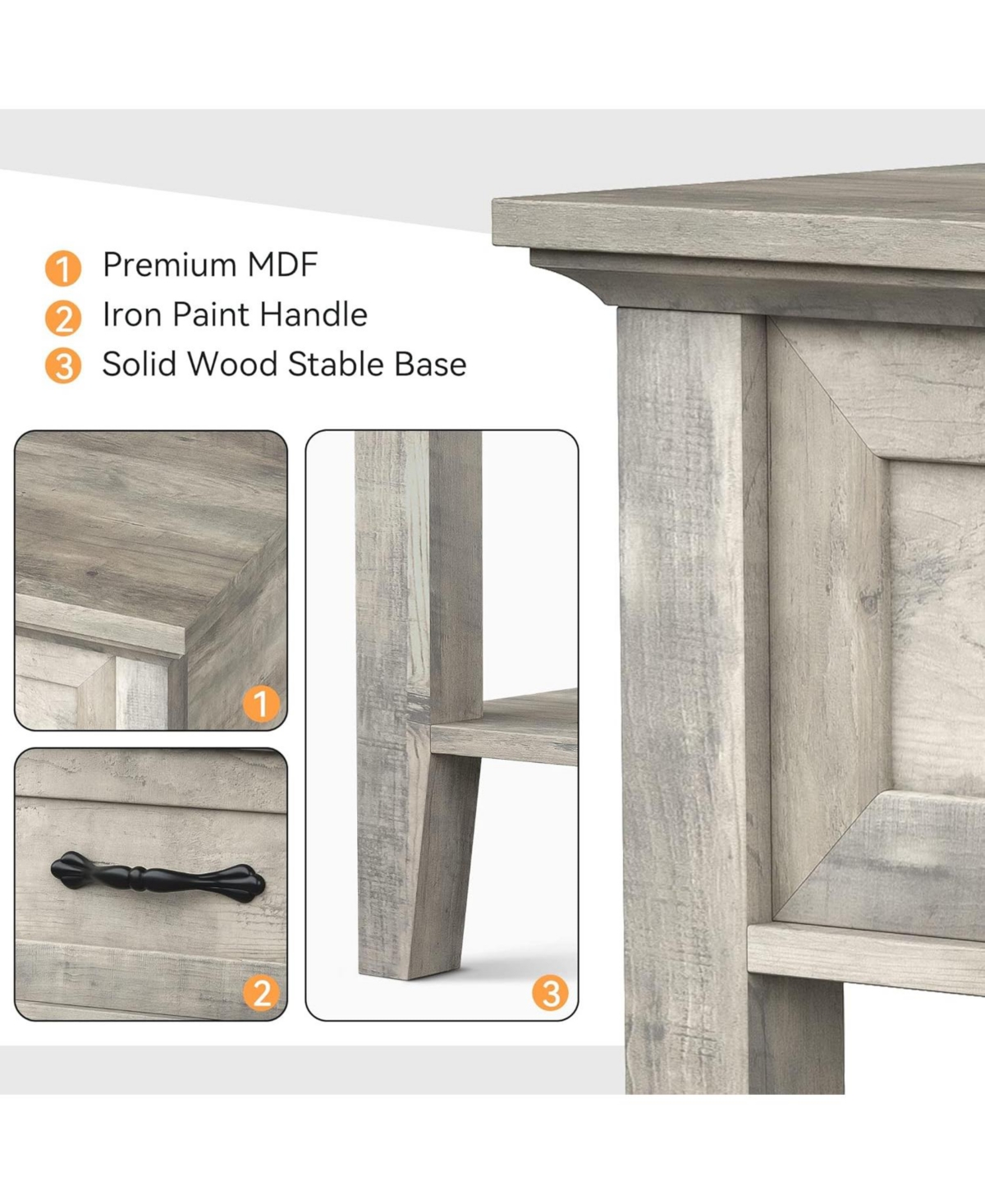 gaomon Nightstands, End Table with Drawer, Side for Living Room