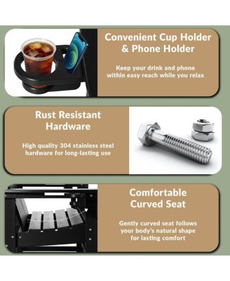 Outdoor Patio 49" HDPE Adirondack Garden Bench