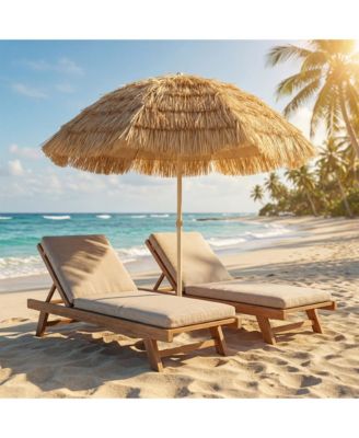  Tiki Umbrella, Outdoor Hawaiian Style Patio Umbrella with Carry Bag