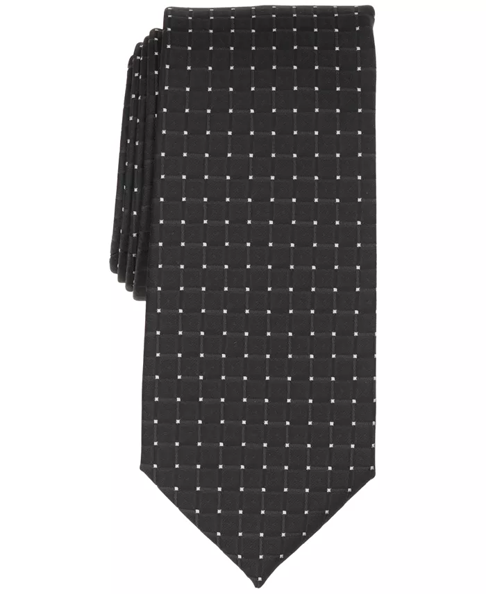 Men's Grid Pattern Tie - thumbnail 7