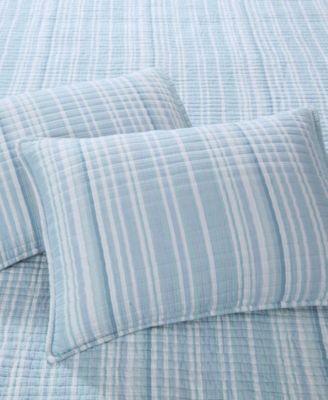 Home Boracay Stripe Muslin Textured 2-Pc. Quilt Set, Twin
