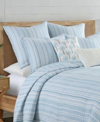 Home Boracay Stripe Muslin 2-Pc. Sham Set, European