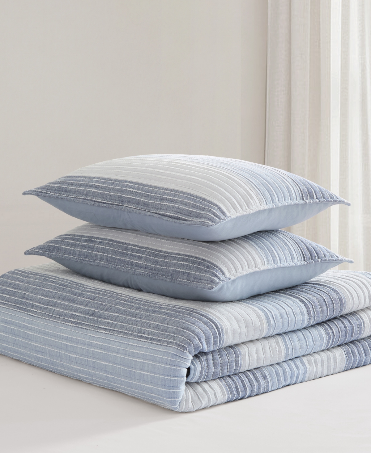 Levtex Home Sand Stripes Textured Quilt, Full/Queen