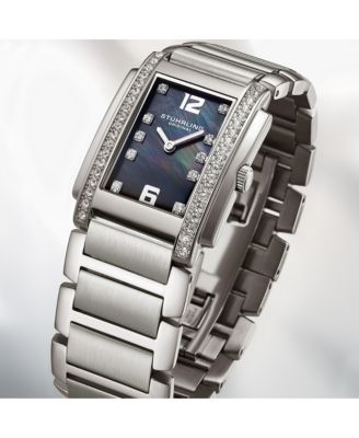 Serafine 4089.4 Women s Rectangular Quartz Watch, Mother-of-Pearl Dial & Swarovski Crystal Bezel