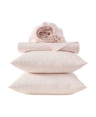 Pikkuinen Unikko 200-Thread Count Cotton Percale 4-Pc. Sheet Set, King