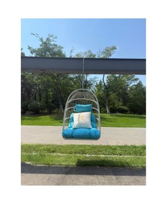 Streamdale Outdoor garden rattan egg swing chair hanging chair PE hanging chair