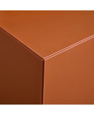 Streamdale Modern MDF Saddle Leather Table - Two Compact Sizes