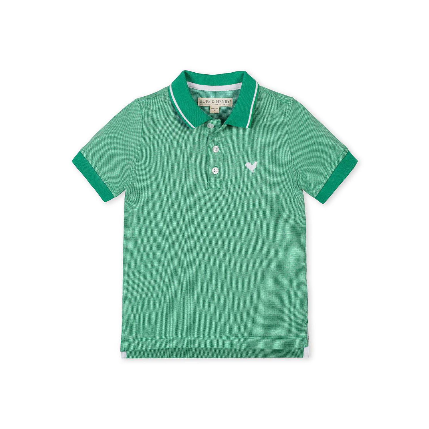 Hope and Henry Little and Big Boys' Organic Short Sleeve Knit Pique Polo Shirt