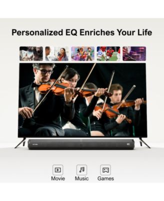 2.2ch Sound Bar for Smart TV, Peak Power 100W, 2-in-1 Detachable Soundbar for TV, Bluetooth 5.3 TV Sound Bar, App, Apollo S40