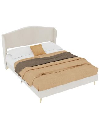 Velvet Upholstered Bed - Full Size, Luxury & Comfort