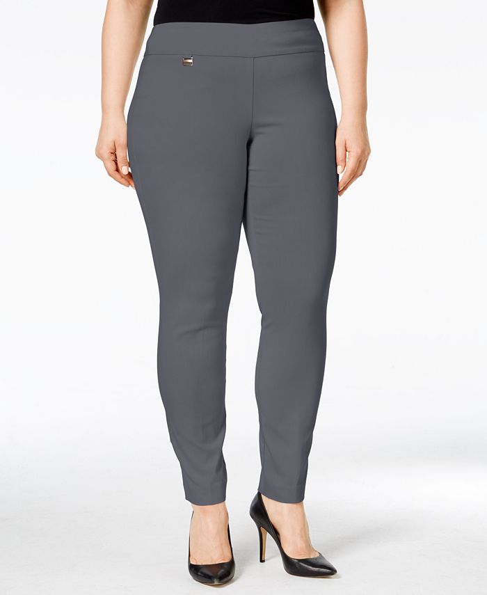 Alfani Plus & Petite Plus Size Tummy-Control Pull-On Skinny Pants, Created  for Macy's - Macy's