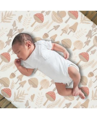 Baby Mushroom Meadow Organic Cotton Fitted Crib Sheet