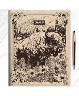 July 2026 - June 2027 Wild Bison Large Monthly Planner