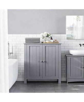 Spacious Freestanding Storage Cabinet with 2 Adjustable Shelves for Any Room