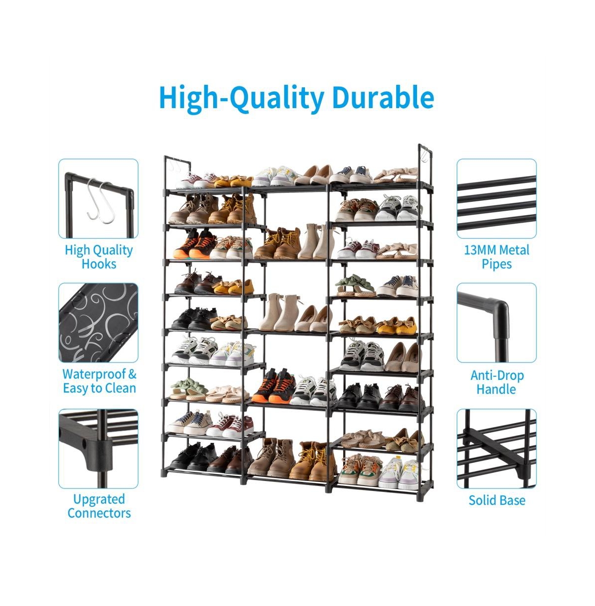 gaomon 9-Tier Stackable Shoe Rack