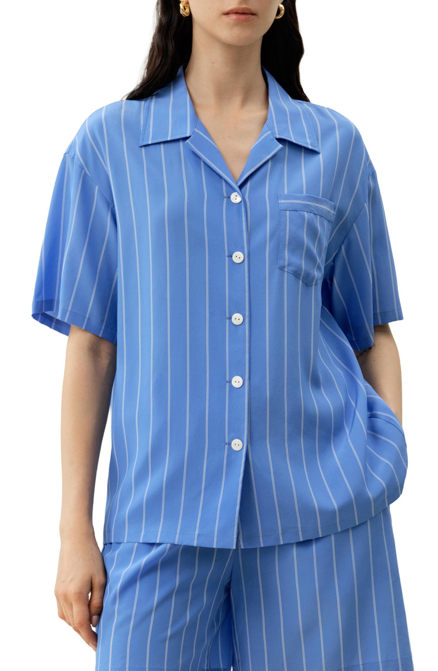 Women's Amalfi Striped Cuban Collar Shirt