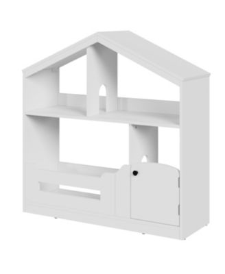 2-Tier Kids Bookshelf and Toy Storage with Toy Storage & Motion Sensor Light