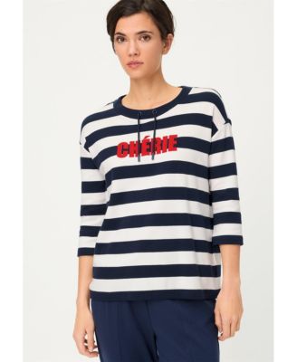 Women's Cherie Embroidered Jersey Knit Top