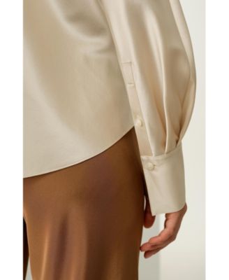 Women's Bias Cut Silk Shirt