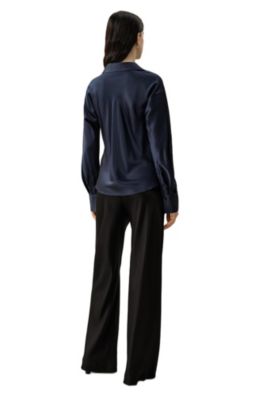 Women's Bias Cut Silk Shirt