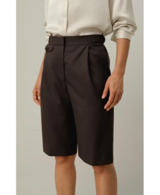 Women's Wool-Silk Bermuda shorts