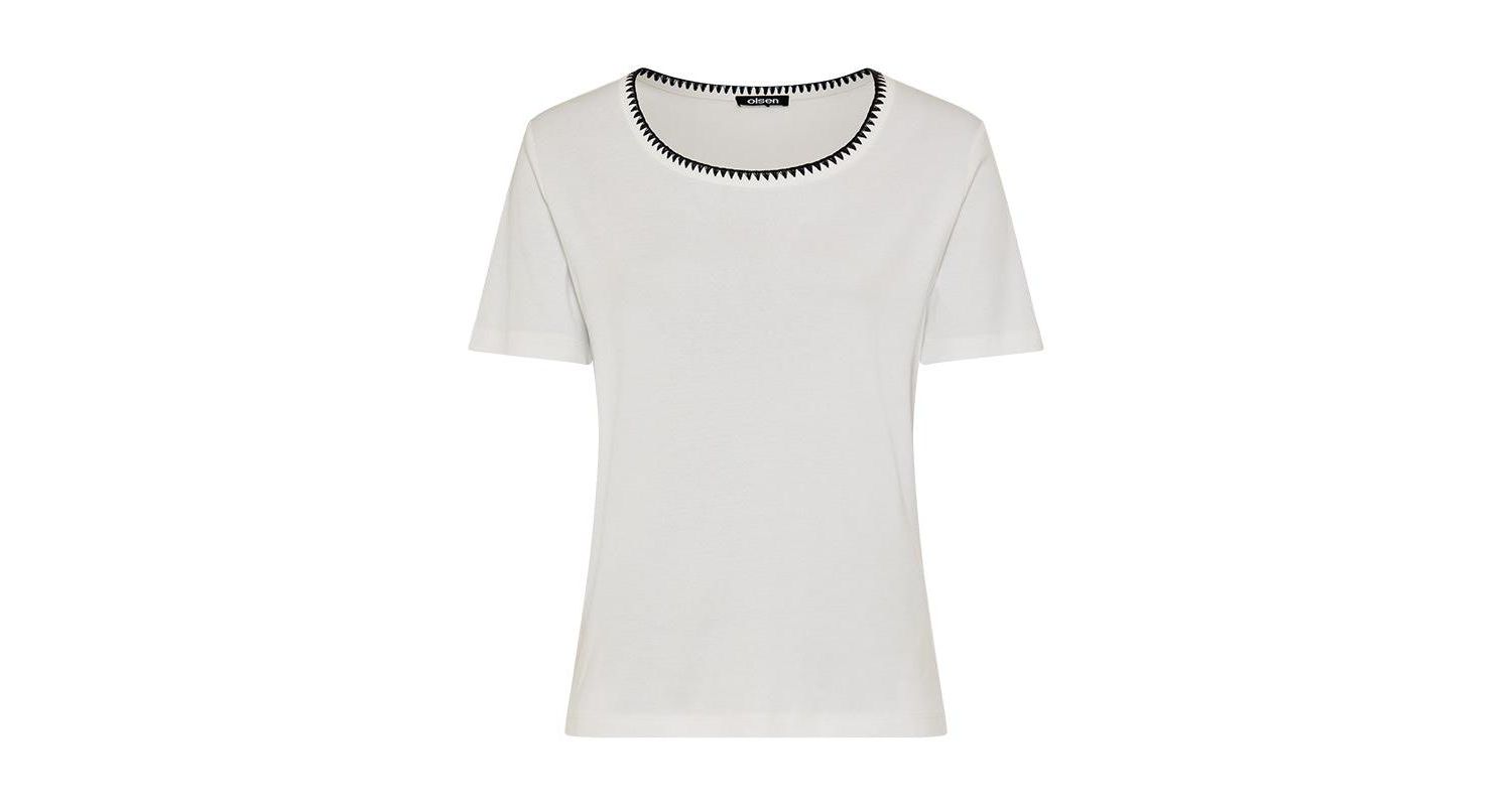 Women's Embroidered Neck T-Shirt