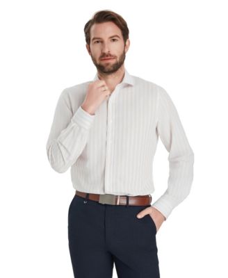 Men's Linen Slim-Fit Joseph Stripe Dress Shirt