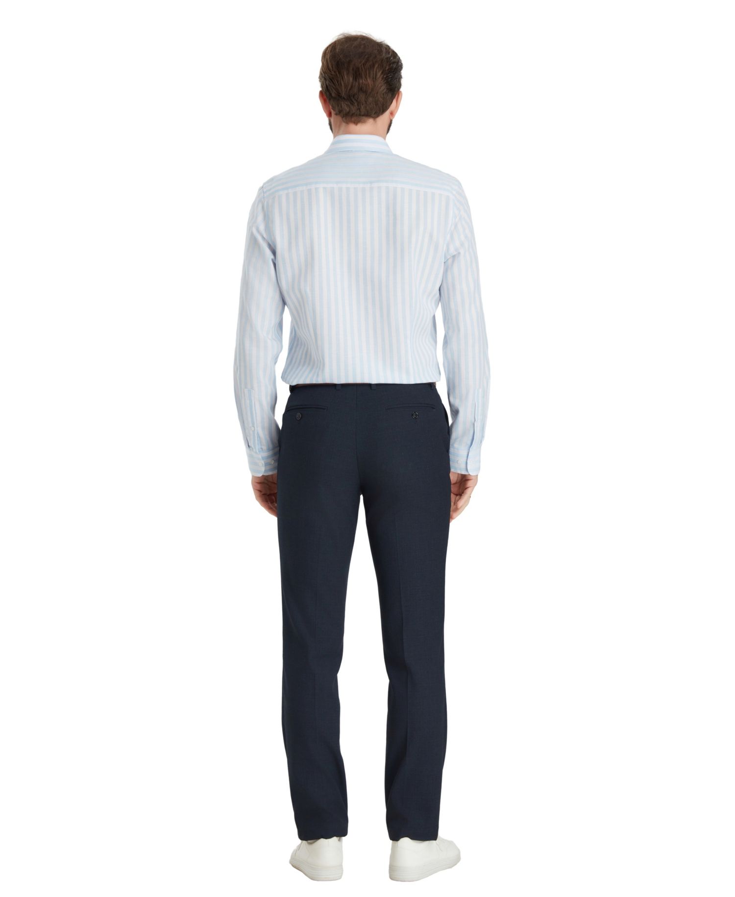 Men's Slim-Fit Linen Joseph Stripe Dress Shirt