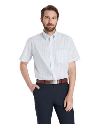 Men's Plaid Short-Sleeve Dress Shirt