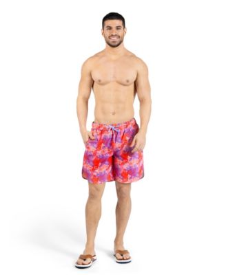 Men's Leaves Printed Swim Shorts