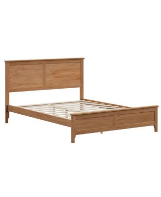 Modern Solid Wood Queen Platform Bed with Slats Support, Seadrift