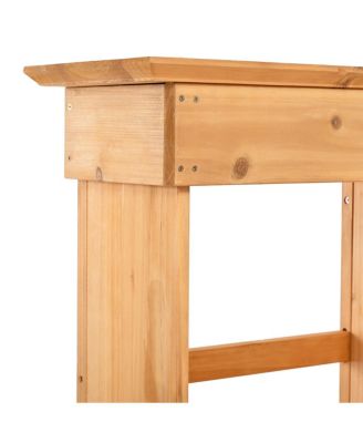 65.7" Tall Garden Potting Bench with Hutch & Storage