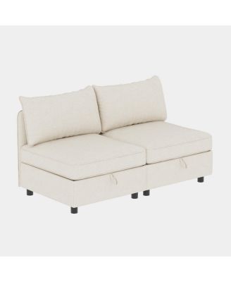 Modular Sectional Sofa with Storage & Sleeper - Flexible Fabric Combinations