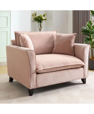 Chenille Oversized Armchair, Comfy Chair and a Half Sofa with Pillow