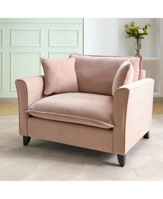 Chenille Oversized Armchair, Comfy Chair and a Half Sofa with Pillow