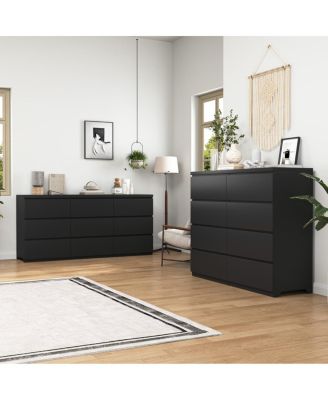 9-Drawer Wood Dresser - Modern Storage Chest for Any Room