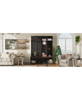 Versatile 4-in-1 Hall Tree with Storage Bench