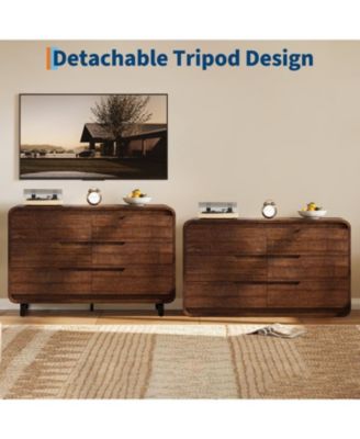 6-Drawer Dresser, 47 Wide Modern Wooden Storage Chest for Living Room, Hallway