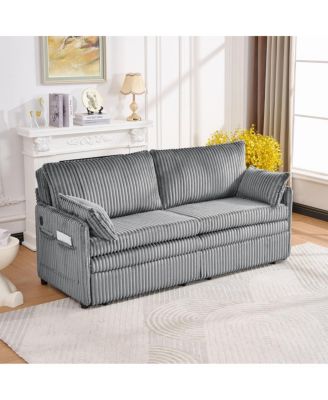 73" Convertible Sofa Bed with USB Ports