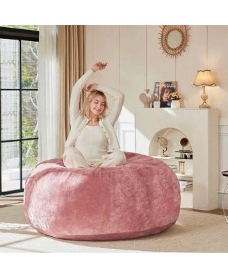 47 inches 5FT Bean Bag Chair with Memory Foam, Soft Round Sofa for Living Room