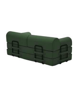 Convertible Corduroy Sleeper Sofa Bed with Pillow