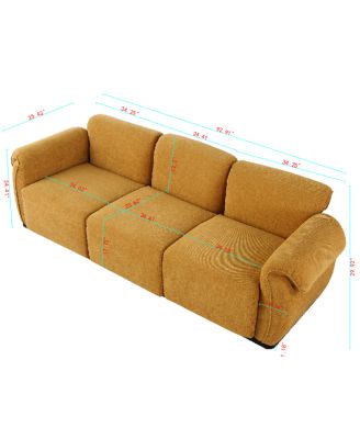   Chenille Modular Sofa with Iron Frame