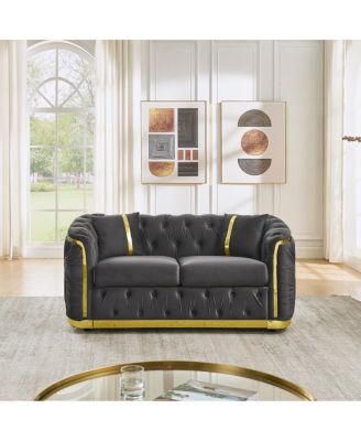 Streamdale Mid Century Modern Chesterfield Loveseat Couch