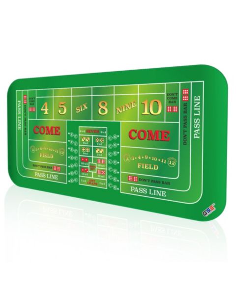 Детская игрушка GSE Games & Sports Expert Casino Craps Non-Slip Herringbone Rubber Tabletop Layout Mat, 70" x 35", от 3 лет